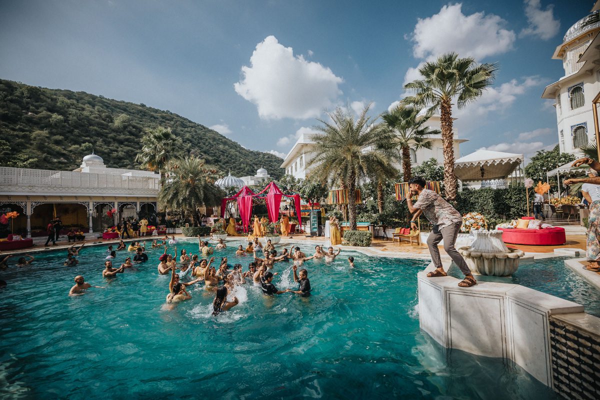 ptaufiq indian wedding the Leela Palace Jaipur Rajasthan india haldi 15