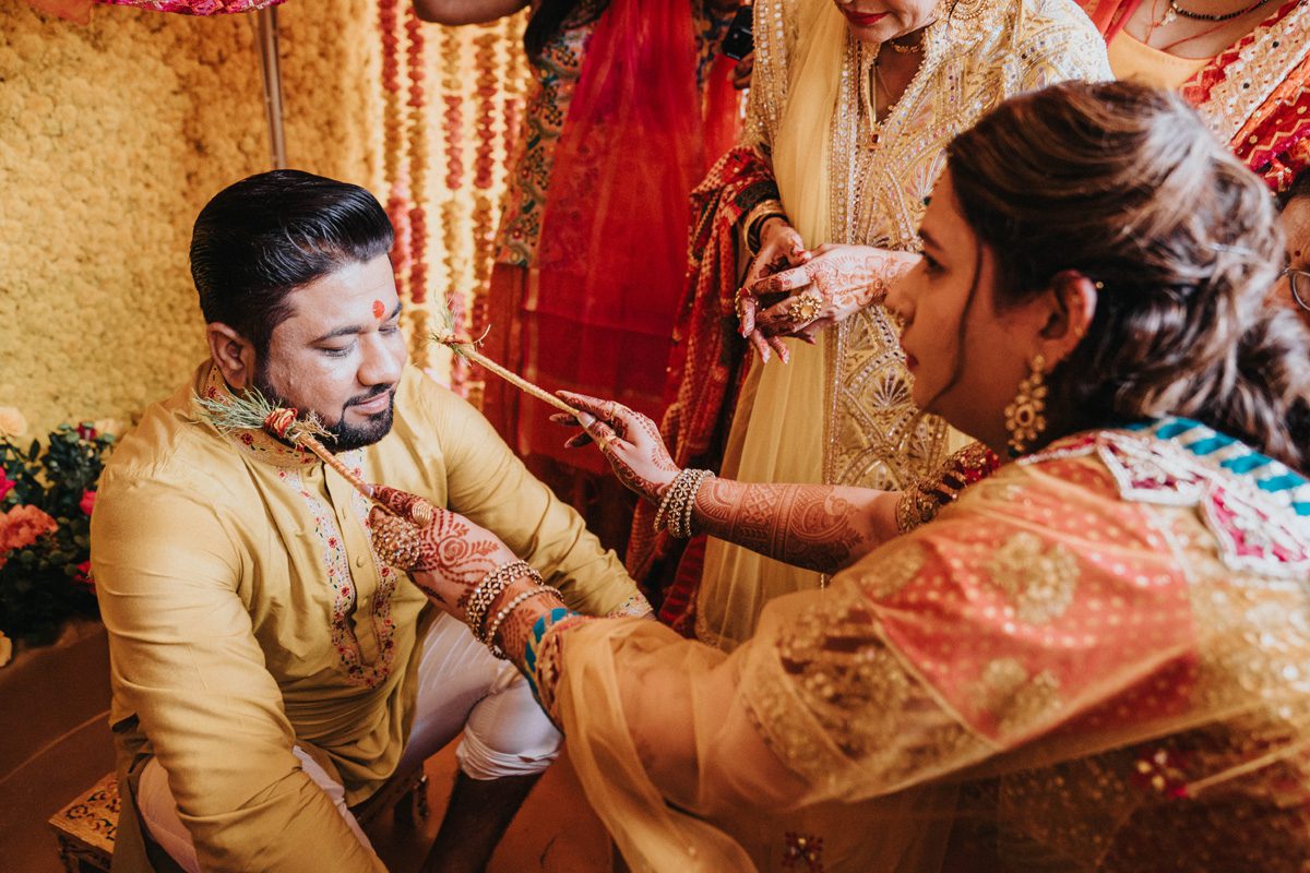 ptaufiq indian wedding the Leela Palace Jaipur Rajasthan india haldi 5