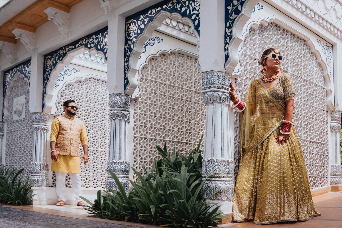 ptaufiq indian wedding the Leela Palace Jaipur Rajasthan india haldi 8