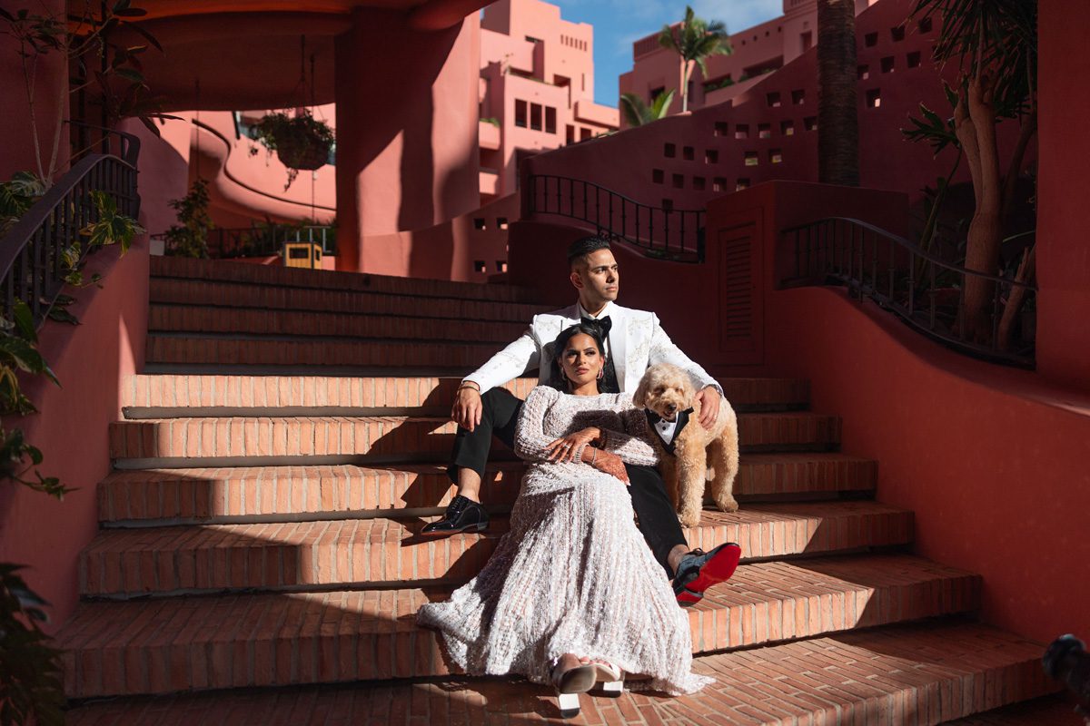 ptaufiq indian wedding the ritz carlton abama spain beach destination reception 1