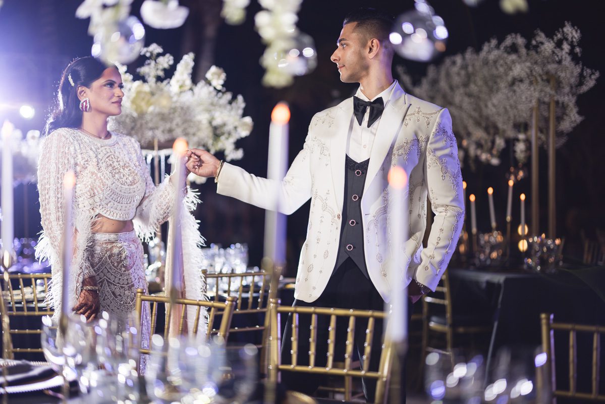 ptaufiq indian wedding the ritz carlton abama spain beach destination reception 8