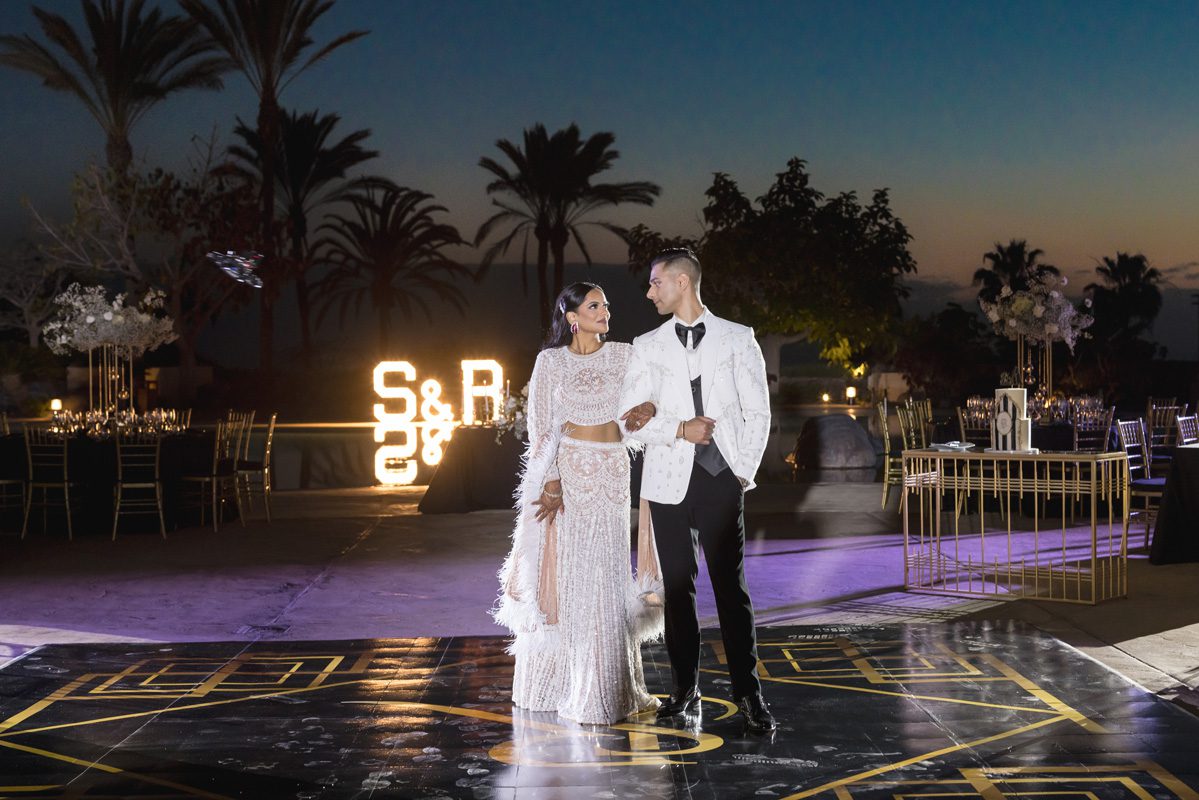 ptaufiq indian wedding the ritz carlton abama spain beach destination reception 9