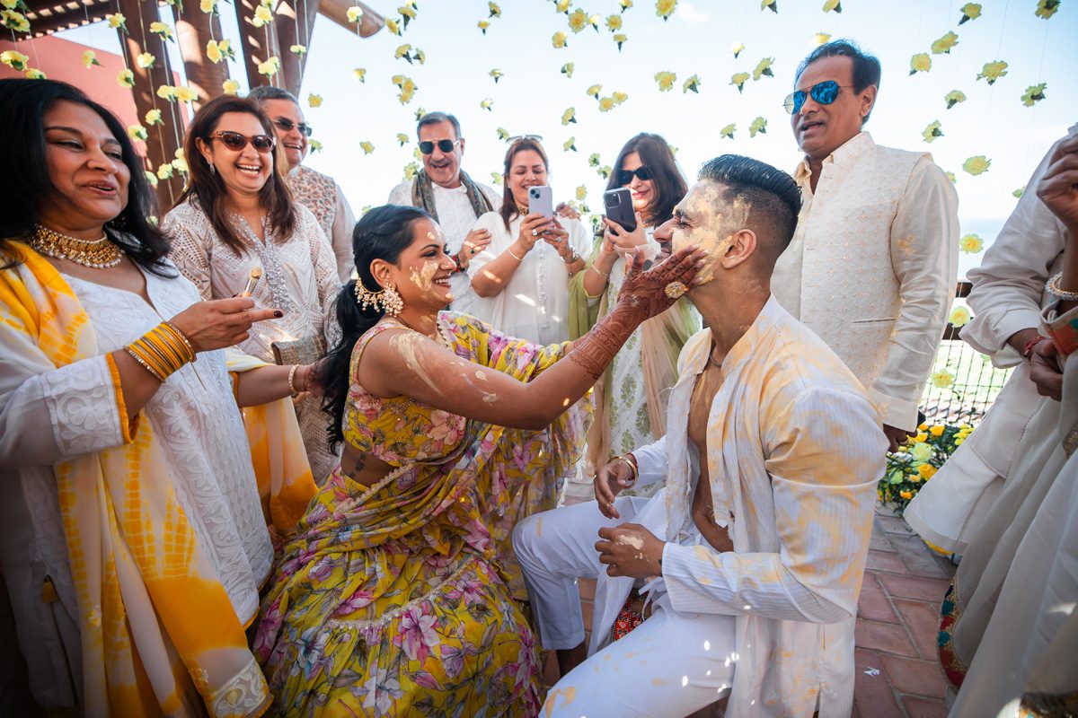 ptaufiq indian wedding the ritz carlton abama spain haldi 12