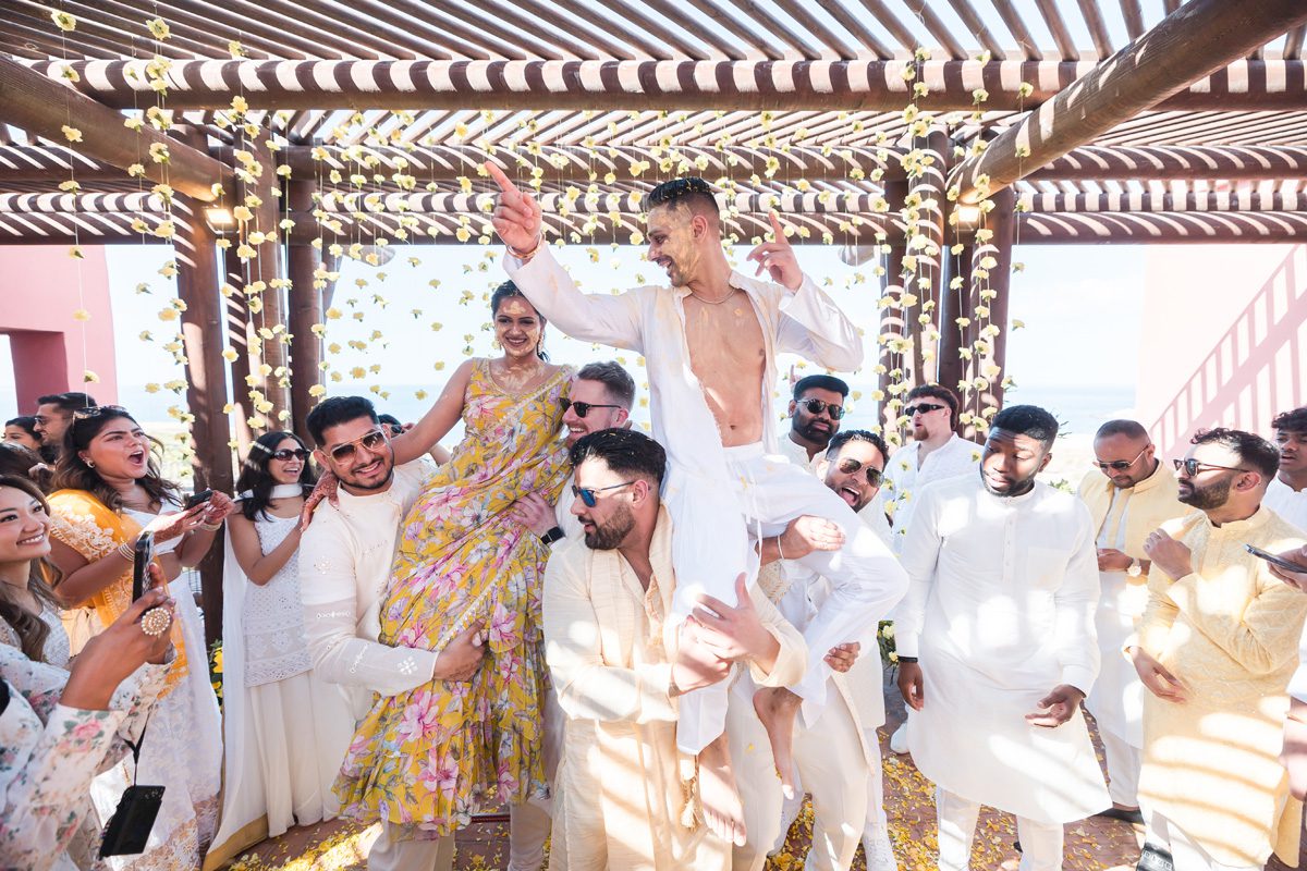 ptaufiq indian wedding the ritz carlton abama spain haldi 8
